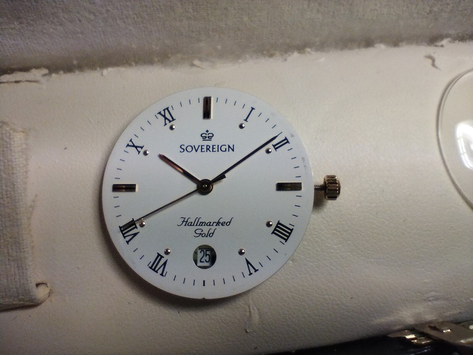 Sovereign hallmark watch movement, glass and case. Spares or repair. eBay