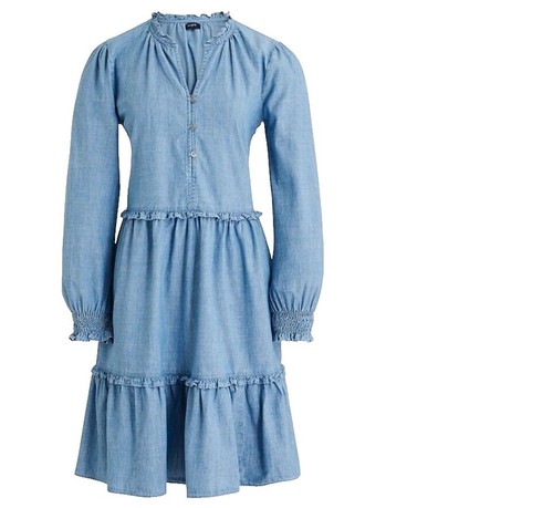 princess polly baby blue dress White & Jean Dress main image 1