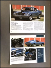 1968 Ford Mustang Cobra Jet 428 - Original Car Print Article J265