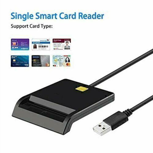 USB Chipkartenleser SIM Kartenleser Personalausweis Lesegeraet Reader ID ATM/IC - Bild 1 von 7