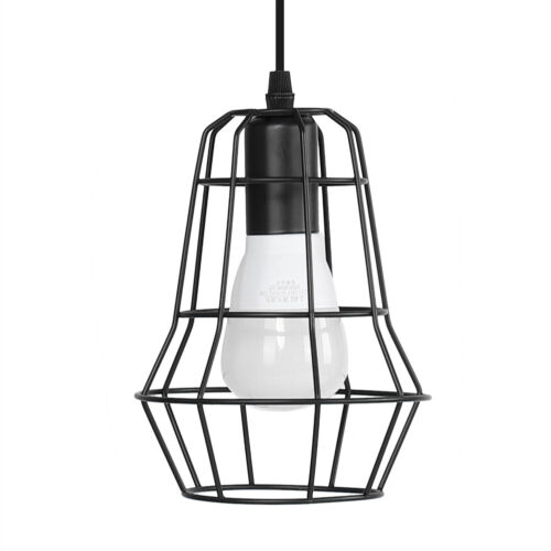 E27 Lampy sufitowe Lampa Żelazna klatka Oprawa Dom Oświetlenie wiszące Plafon 3675 UK - Zdjęcie 1 z 13