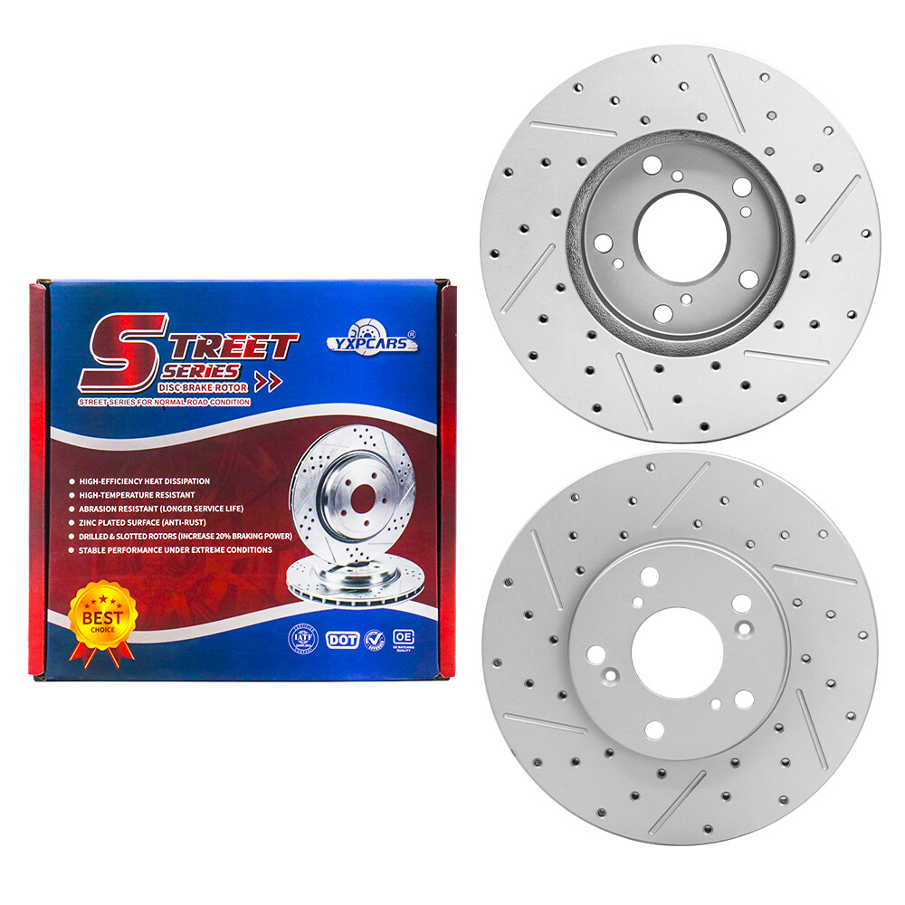 Front Drilled Disc Brake Rotors For Honda Accord Civic Element CRV