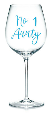Nr. 1 Tante - Vinyl Aufkleber Sticker Etikett für Glas Becher Flasche Neu Baby Muttertag
