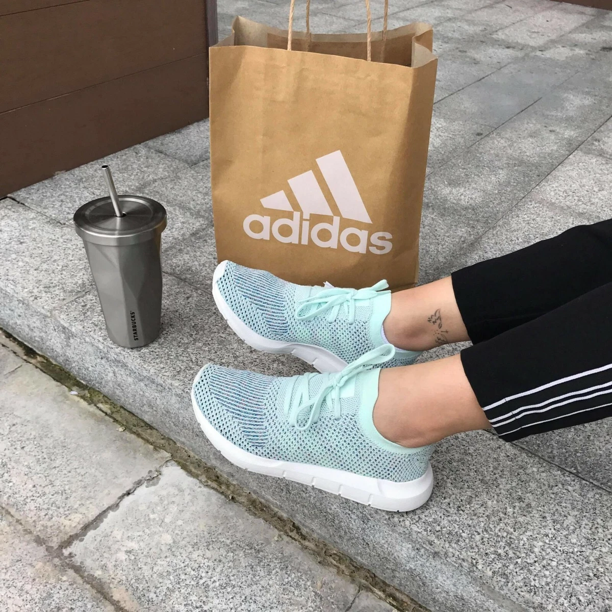 pensioen vragenlijst onthouden Adidas Originals Swift Run PK CG4137 Primeknit Ice Blue/Whit Women Running  Shoes | eBay