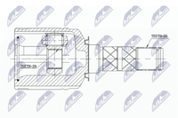 NTY NPW-SB-013 Gelenksatz Antriebswelle Vorderachse, Getriebeseitig FüR Subaru