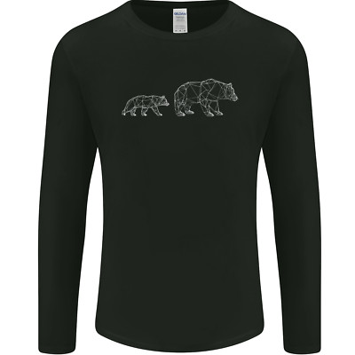 Polygon Grizzlybär Und Junge Herren Langärmelig Maglietta