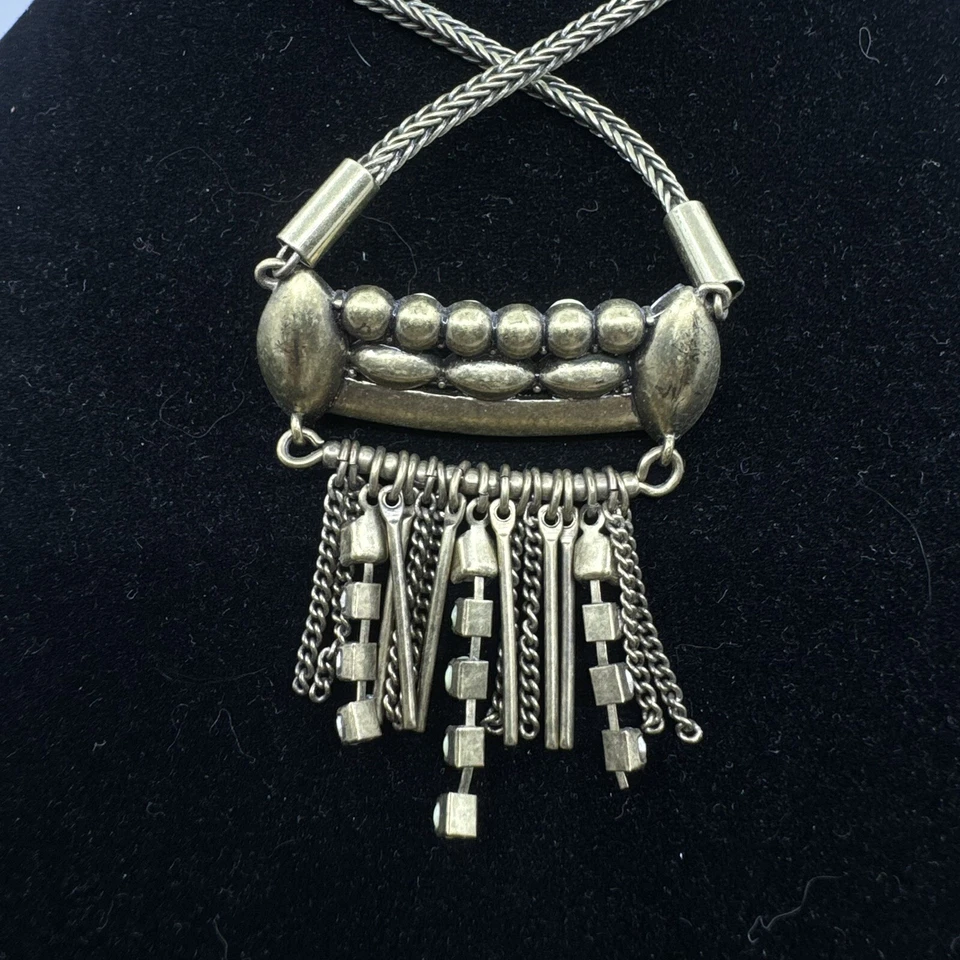 SILPADA K and R Collar con Flecos de Neón Bronce Cristal de Swarovski Azul Aqua/Crema Foto 2 de 4