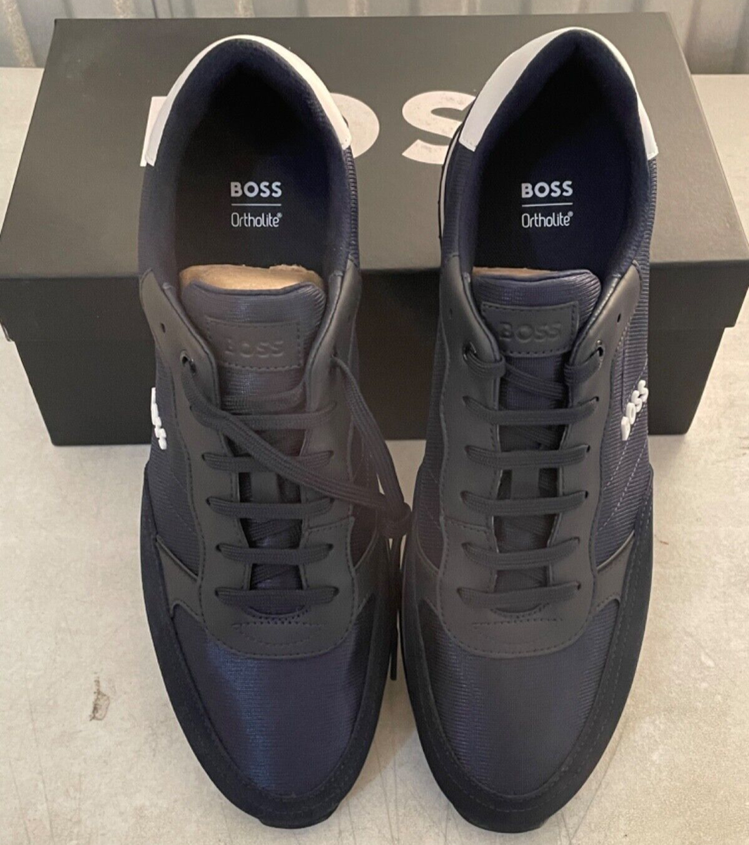 関税込★Hugo Boss ロゴ Parkour スニーカー 選べる4色 Hugo Boss Parkour-L_Runn_nymx Dark Blue Running Sneakers