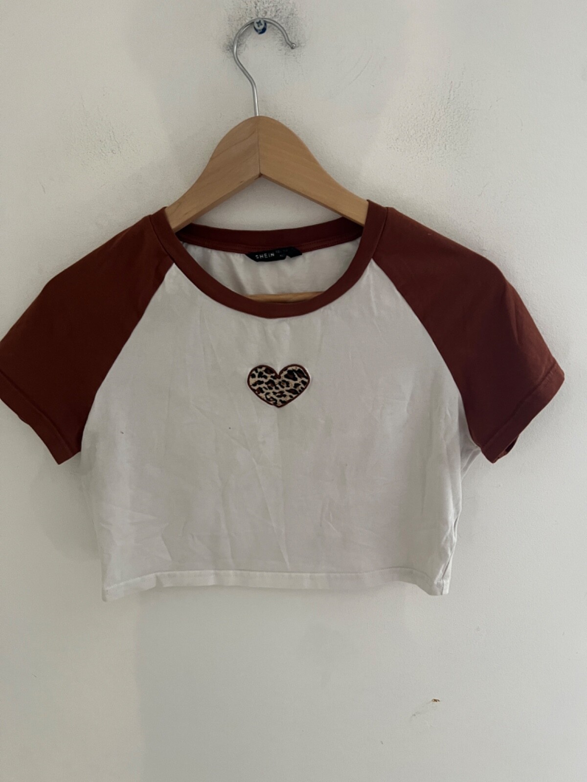 Crop Top Tshirt Short Sleeve SHEIN Size L-image