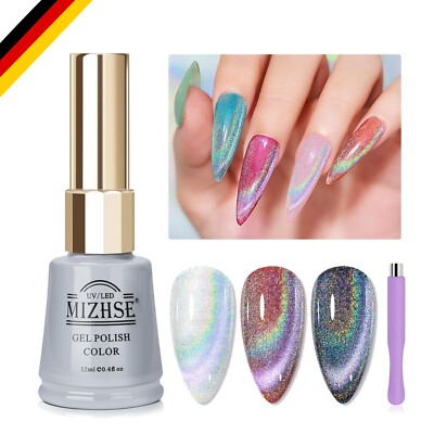 Cat Eye UV Gel Nagellack 12ml Regenbogen Cateye UV Gel Holografisches 9D Cate...