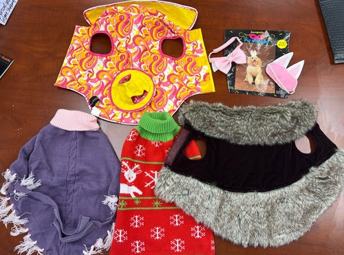 Medium Dog Clothes Christmas Sweater, Raincoat, Hat, Jacket, Fall, Winter