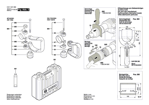 Bosch Ersatzteile für GSH 5 CE Schlaghammer - Bild 2 von 202
