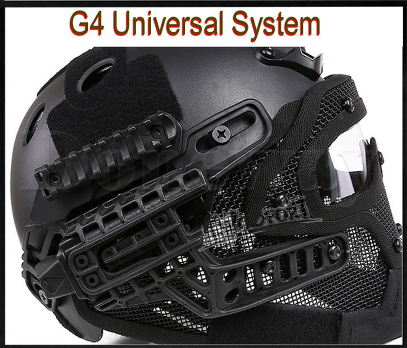 Tactical Protective Helmet System Full Face Mask Googles G4 System Helmet Airsoft Paintball BK 85cd4d Tactical Protective Helmet System Full Face Mask Googles G4 System Helmet Airsoft Paintball BK 85cd4d