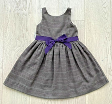 POLO RALPH LAUREN DRESS Girls TWEED HOLIDAY Brown Plum Size: 5 EUC Free Ship