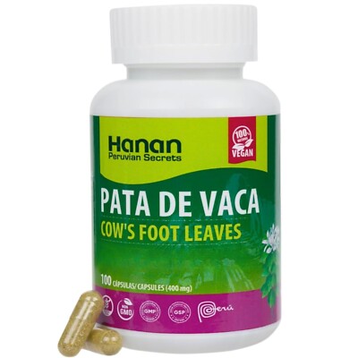 Pata de Vaca 100 Capsules (Cow's Foot Leaves) - Herbal Supplement from Peru