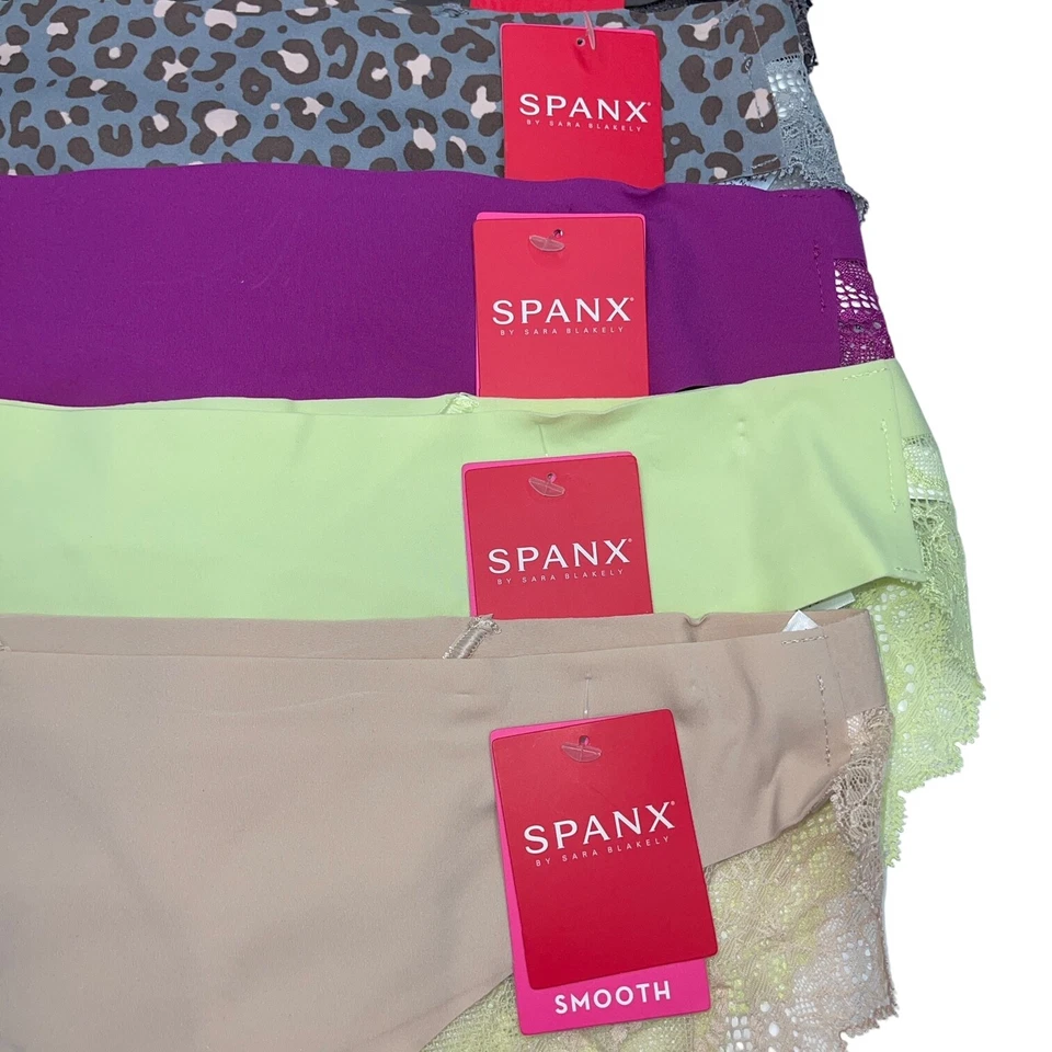 Spanx 内裤无装饰花卉花边比基尼轻便平滑 FP2415 — 第 4/4 张图片