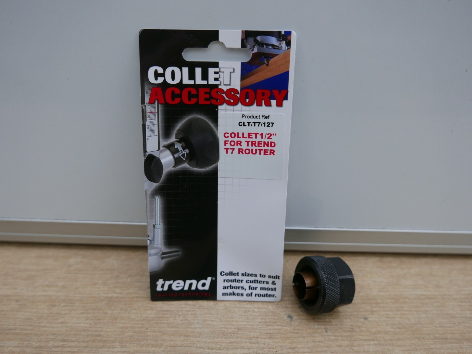 TREND T7EK 1/2"" ROUTER COLLET & NUT CLT/T7/127