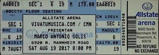 Marco Antonio Solis Allstate Arena Concert Full Ticket Stub Rosemont 8/19/2017