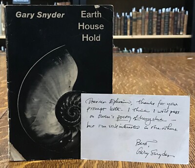 1969 Gary Snyder Earth House Hold with Signed Postcard