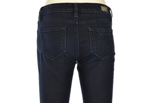 Pantalones de mezclilla para mujer Paige Skyline, talla 25, azules rectos, medianos, lavados - Imagen 3 de 5