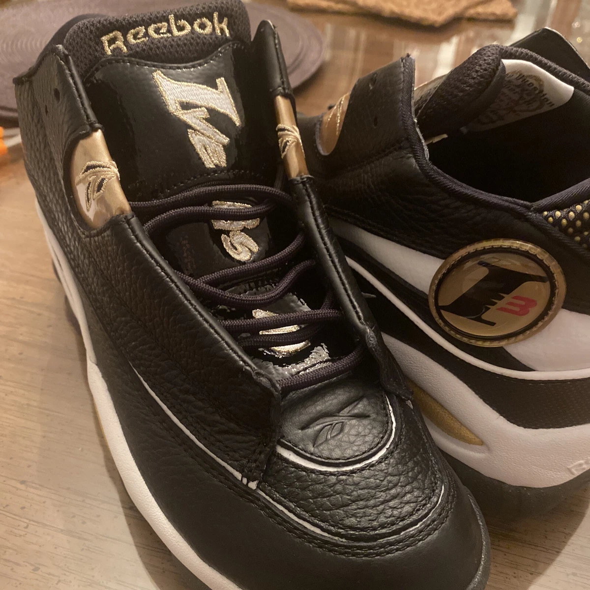 Reebok The Answer DMX Black Gold Allen Iverson OG Color way Size 9 No Box New