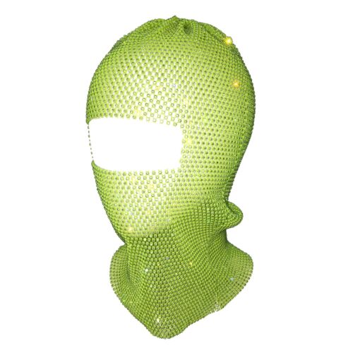 Adult Mask Rhinestones Hood Fishnet Headwear Masquerade Headpiece Sparkly Sexy - Picture 1 of 41