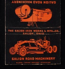 1930s OLD GRADER & ROLLER Galion Road Machinery Galion Iron Works Mfg. Galion OH