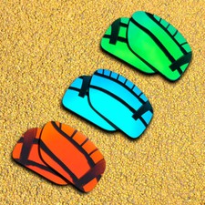 3 Pairs Lenses Replacement for-Oakley Straightlink Polarized-Ice Blue Red Green