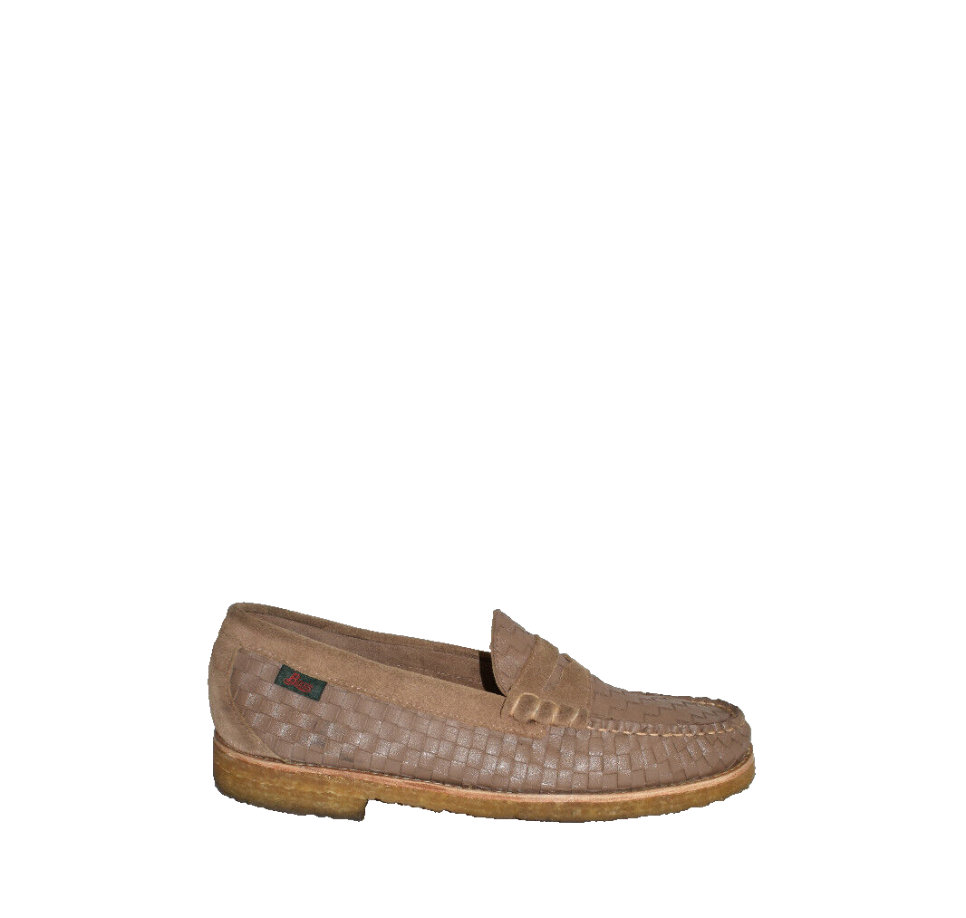 New! G.H. BASS Larson Woven Crepe Penny Loafers (Men) Sand  display picture 1
