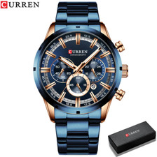 CURREN Luxury Sports Quartz Men's Watch Steel Waterproof Chronograph Wristwatch