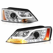 Faros proyectores tubo LED DRL cromados para VW Jetta MK6 2011-2017 11-17 izquierda+derecha