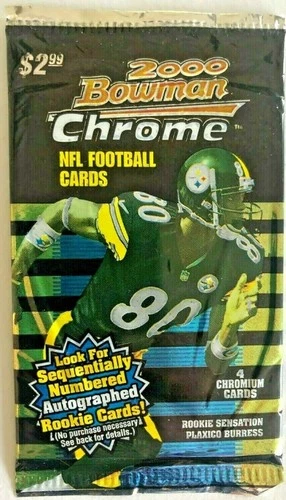 2000 Bowman Chrome Football Graded Hobby Pack PSA 9 Mint Tom Brady Rookie Year!!