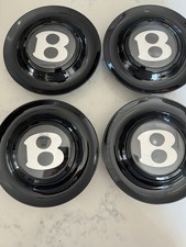 Brand New 4pcs Black Floating Center Caps For Bentley XL Hubcap Rim Emblem