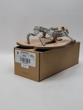 Journee Collection Genevive Women's Braided T-Strap Flat Sandals Grey Size 9