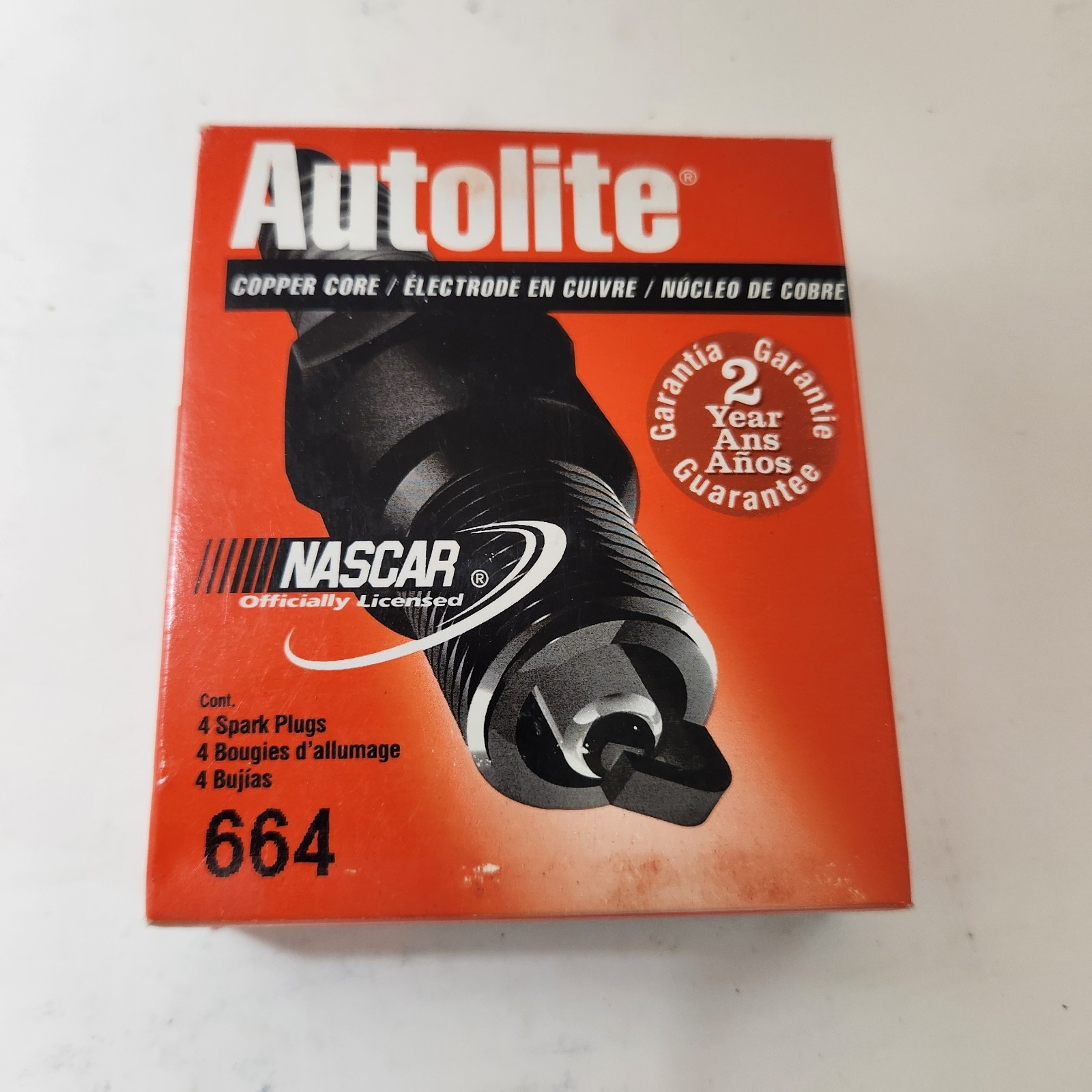 4 Pack - Autolite 664 Copper Resistor Automotive Replacement Spark Plugs