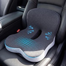 Memory Foam Car Seat Cushion With Lumbar Support For Truck SUV Office Chair