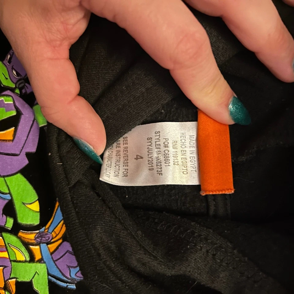 Sudadera con Capucha Nickelodeon Teenage Mutant Ninja Turtles Negra Talla 4 Niños Foto 4 de 4