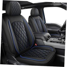 Dodge Ram Seat Covers,Waterproof Truck Seat Full Set  Flat Back Black And Blue