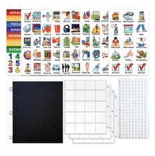 V-KIt - Portable, Binder-Ready Visual Schedule for Kids w/8.5x11" Backboard &...