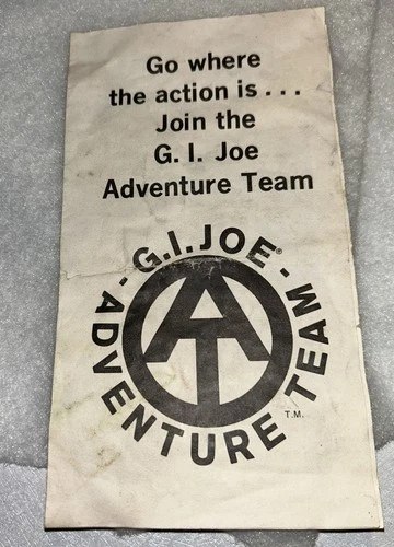 Vintage GI JOE ADVENTURE TEAM 1971 MEMBERSHIP APPLICATION ORIGINAL (G25)