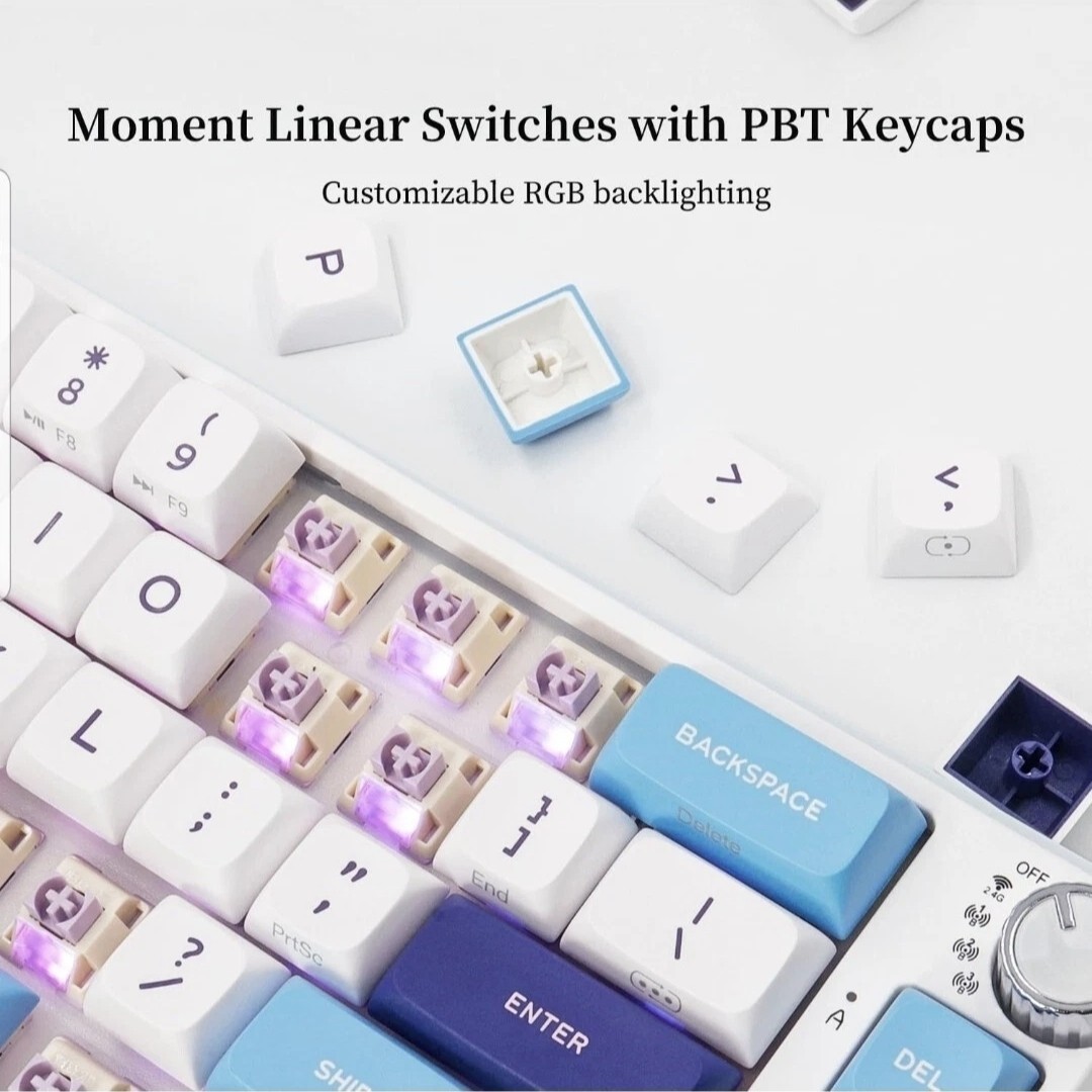 ELMWAY KZZI K68 PRO Wireless Mechanical Keyboard RGB +Detachable Numpad Hot Swap image 3
