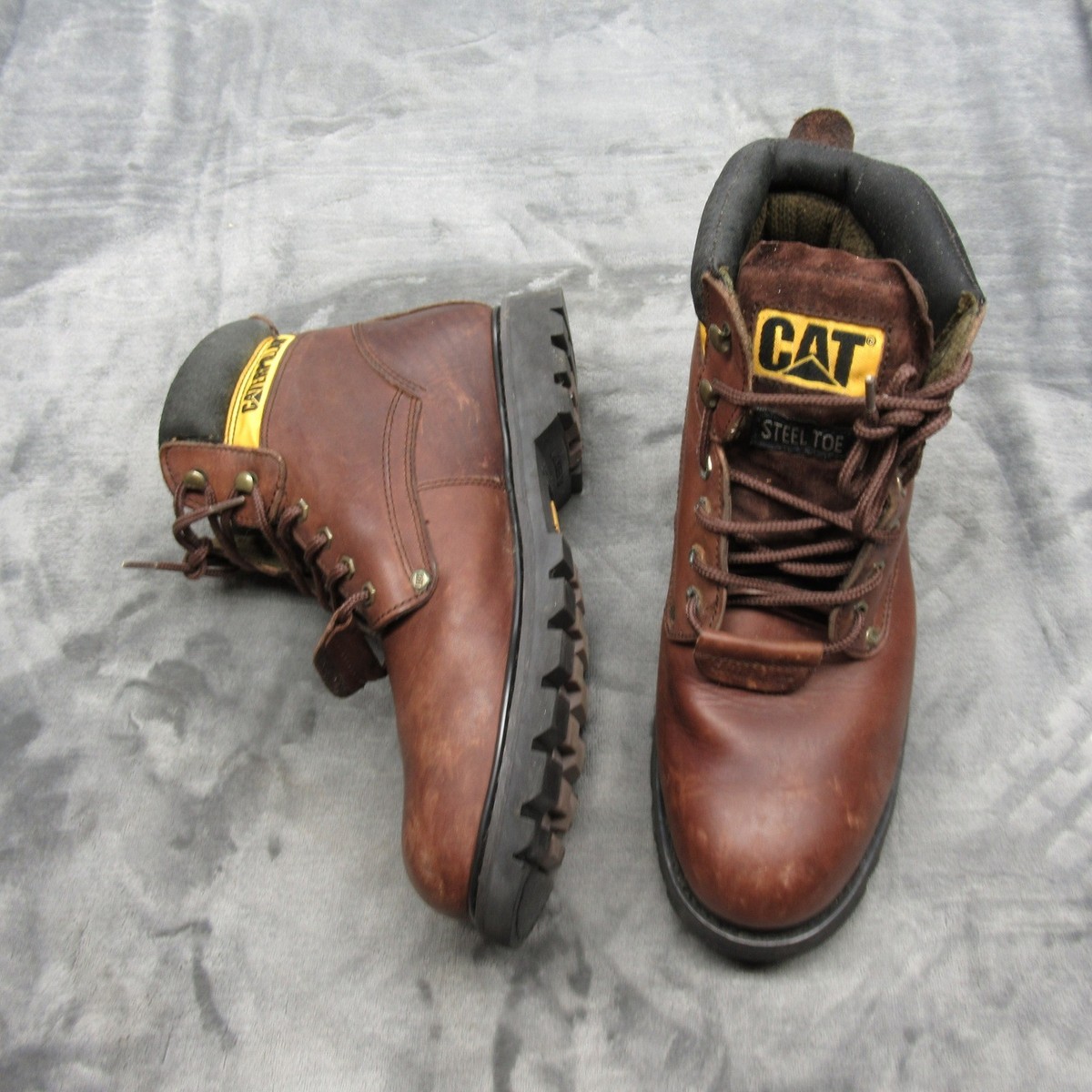 Caterpillar Work Boots Mens 11M Brown Steel Toe Leather  display picture 3