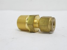 230137 New-No Box; Swagelok B-400-7-6 Brass Straight Fitting 1/4" Tube x 3/8NPT