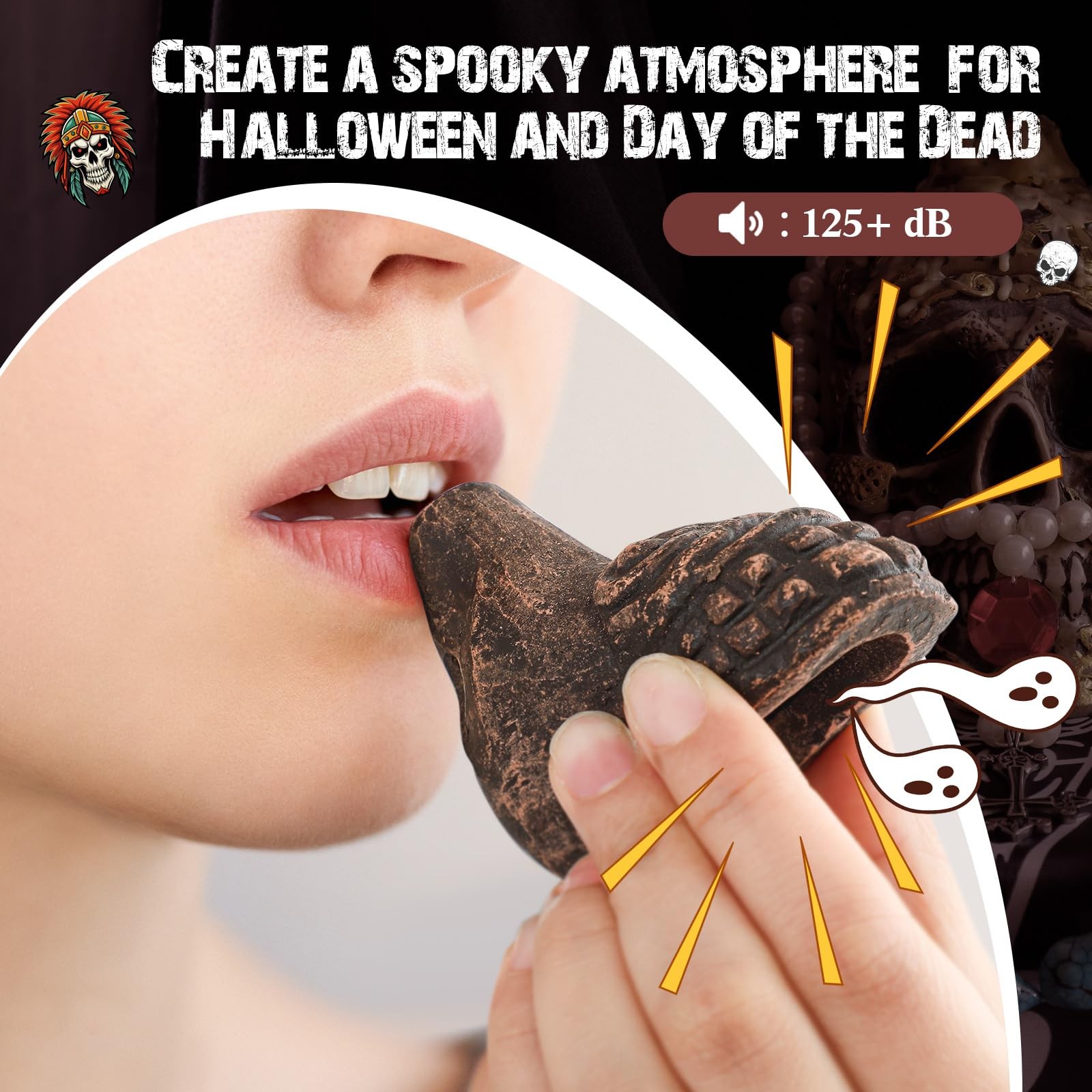 Aztec Death Whistle Up To 125+ Decibels Loudest Scream Authentic Human Soundi...