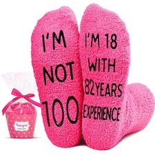 HAPPYPOP 100th Birthday Gifts for Women - 100 Medium, Im Not 100 Dark Pink