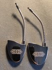 2 Padlock Shape Keychain Silvertone Heavy Stainless Steel Locking Keyrings — photo 4