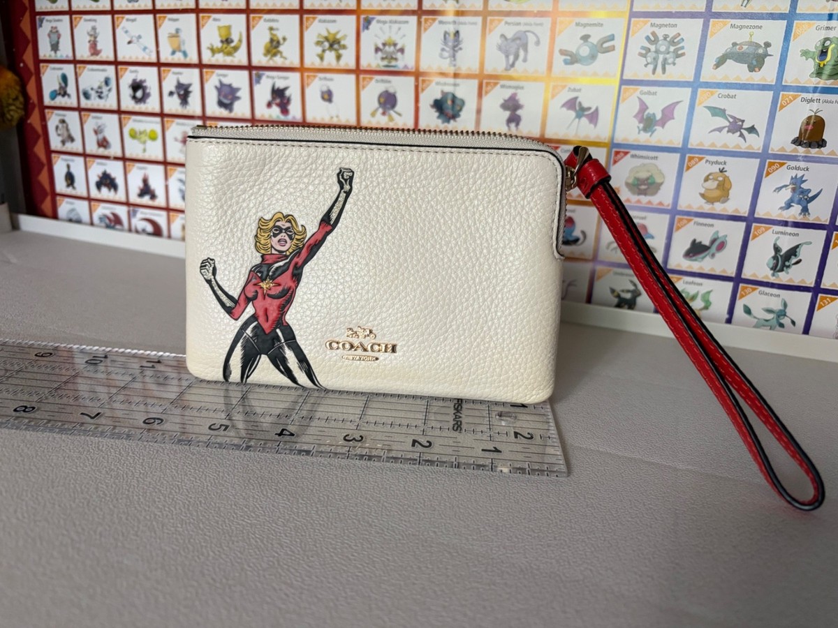 Coach X Marvel Captain Marvel wristlet Carol Danvers Rare