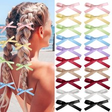 Hair Bows for Girls,20 PCS Small Bow Hair Clips Tassel Ribbon Bowknot With Sh...