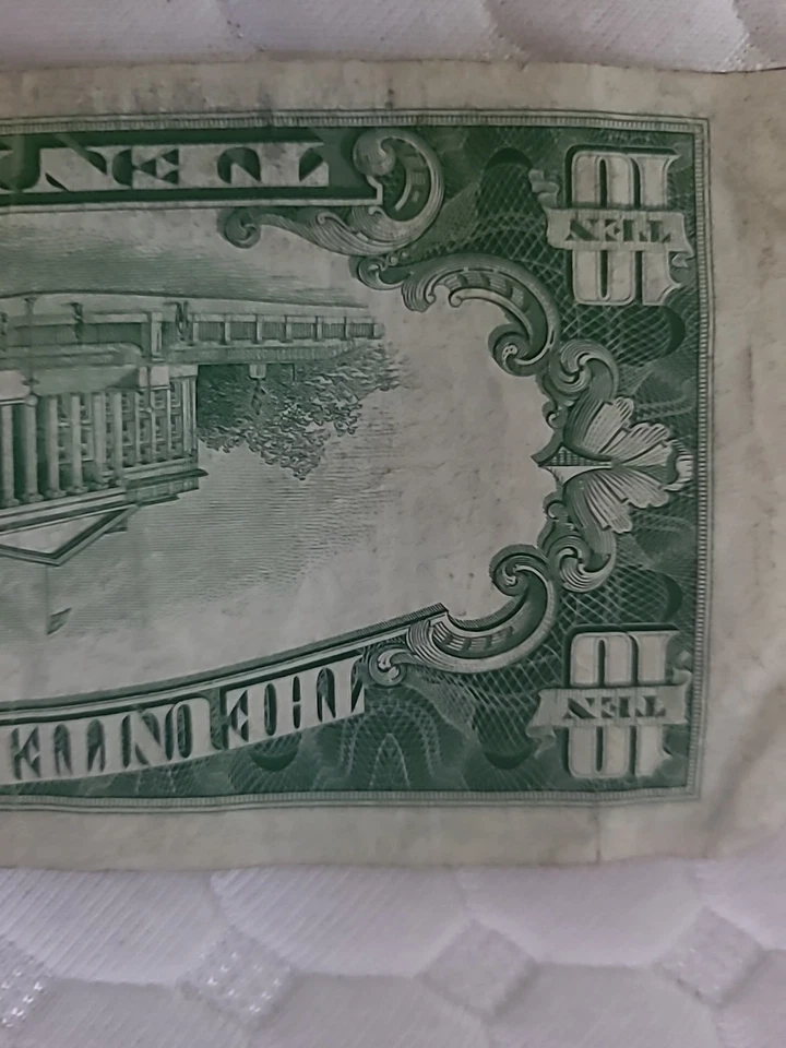 Series 1950 A 10$ Dollar Bill Federal Reserve Note Ten Dollars - Image 2 of 4