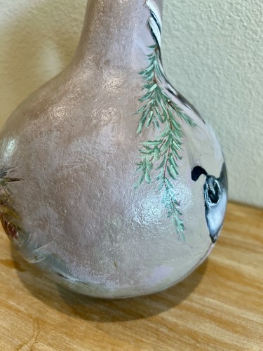 Painted Gourd Quail Art Artist Signed By Dee, Medium Size - Picture 10 of 13